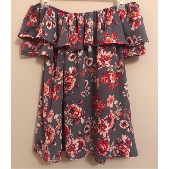 Floral Off the Shoulder Top - Picture 1 of 5